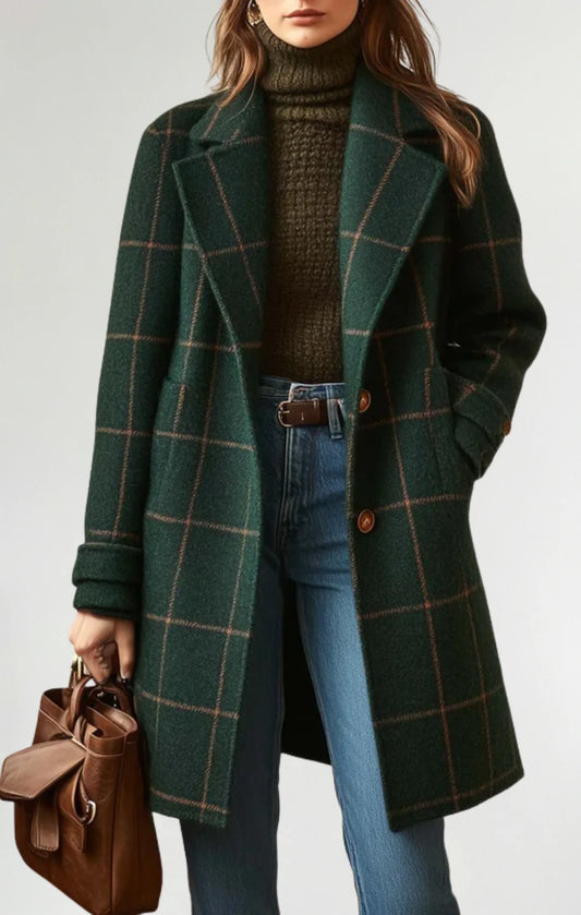 Fabiola™ - Abrigo clásico a cuadros