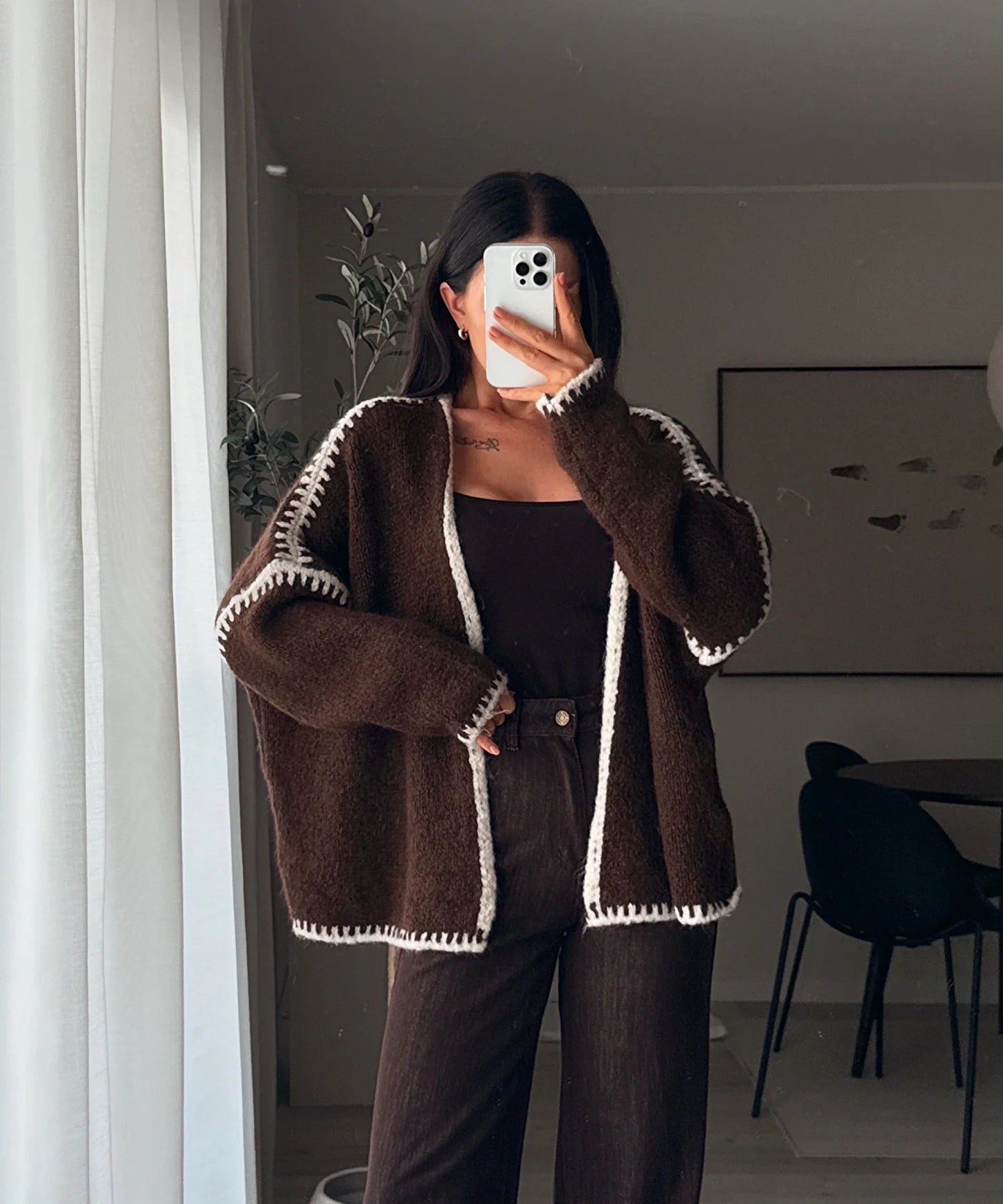 Cárdigan Helena Marrón Oscuro | Ezentia.Couture