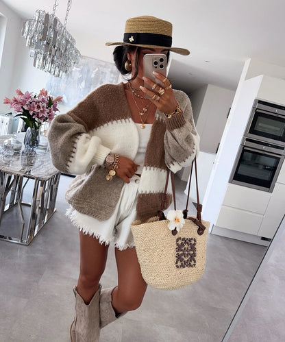 Cárdigan beige Milu | Ezentia.Couture