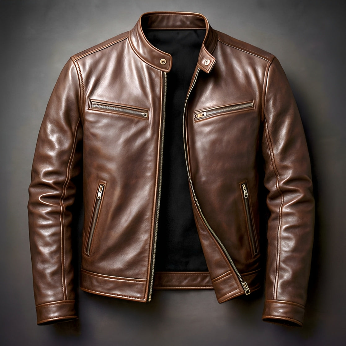 EZENTIA COUTURE™ | CHAQUETA BIKER CLÁSICA PARA HOMBRE