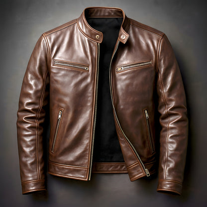 EZENTIA COUTURE™ | CHAQUETA BIKER CLÁSICA PARA HOMBRE
