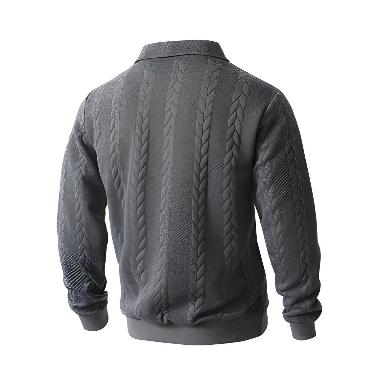 Lúcas | Suéter clásico de hombre con media cremallera - Suéter de punto trenzado