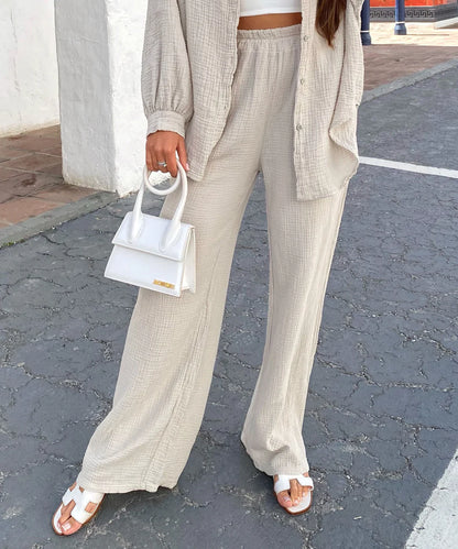 Conjunto de muselina Rienna Blanco | Ezentia.Couture