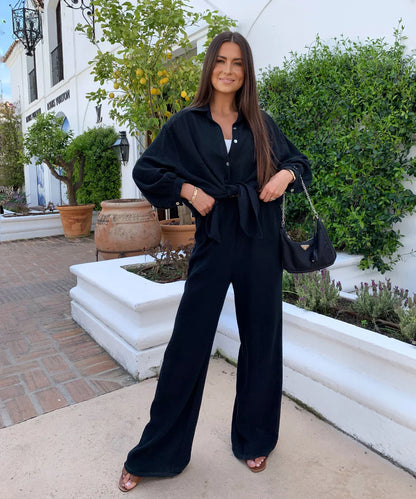 Conjunto de muselina Rienna Blanco | Ezentia.Couture