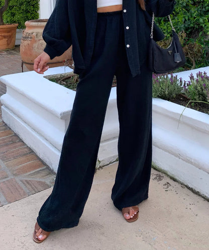 Conjunto de muselina Rienna Blanco | Ezentia.Couture