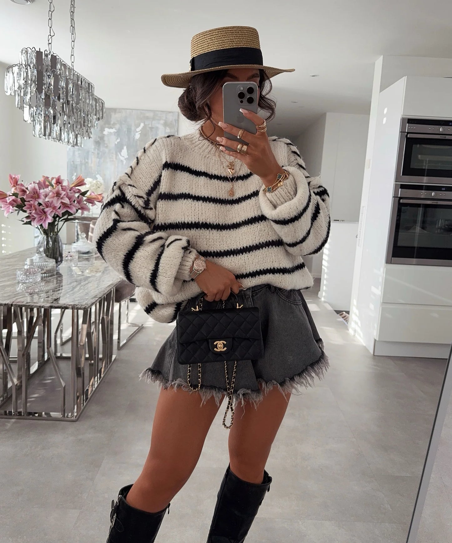 Suéter marrón claro Omnya | Ezentia.Couture