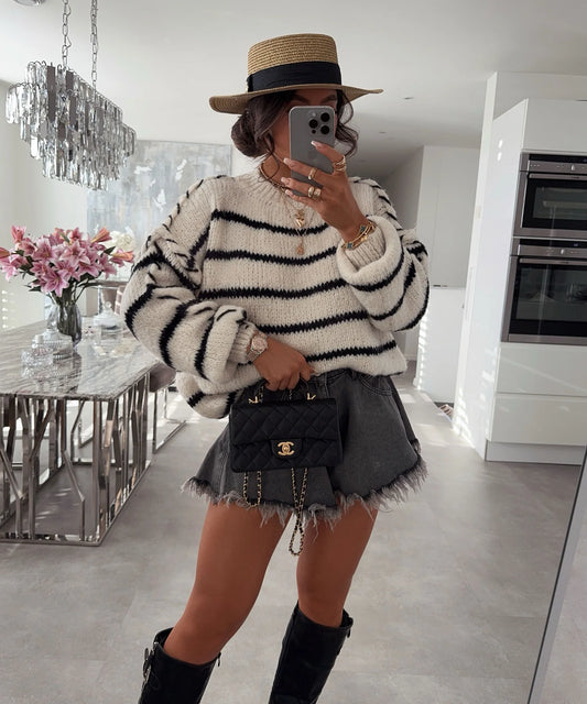 Suéter marrón claro Omnya | Ezentia.Couture