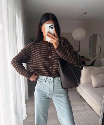 Vaqueros rectos elásticos flor | Ezentia.Couture