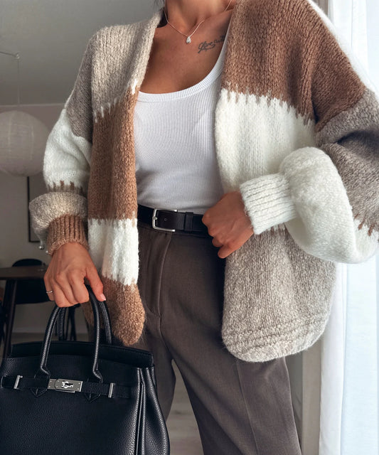 Cárdigan beige Milu | Ezentia.Couture