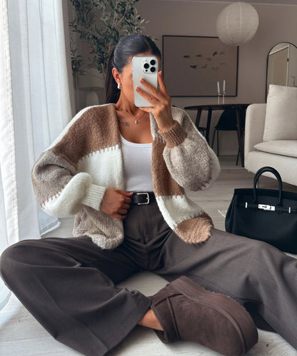 Cárdigan beige Milu | Ezentia.Couture