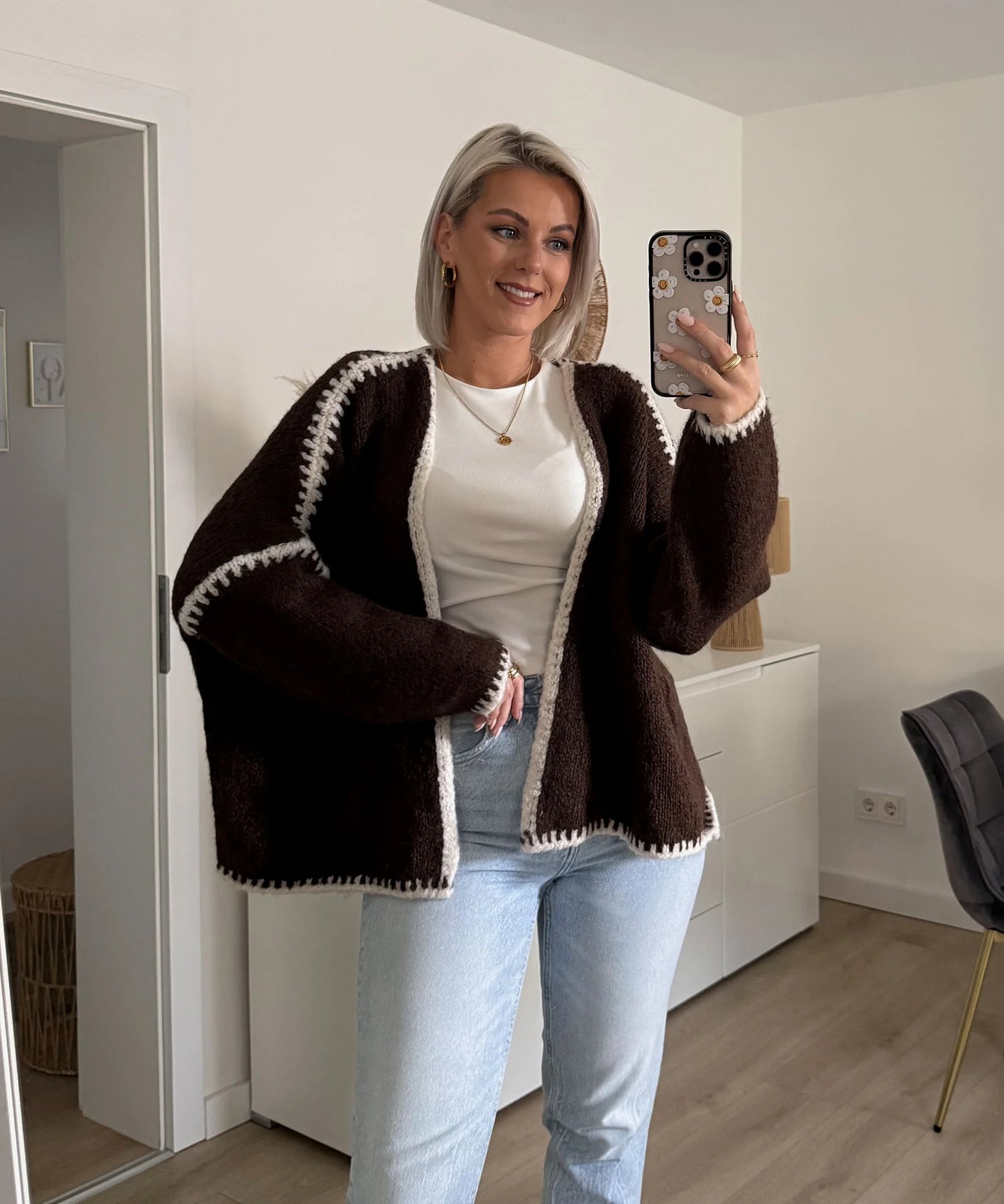 Cárdigan Helena Marrón Oscuro | Ezentia.Couture