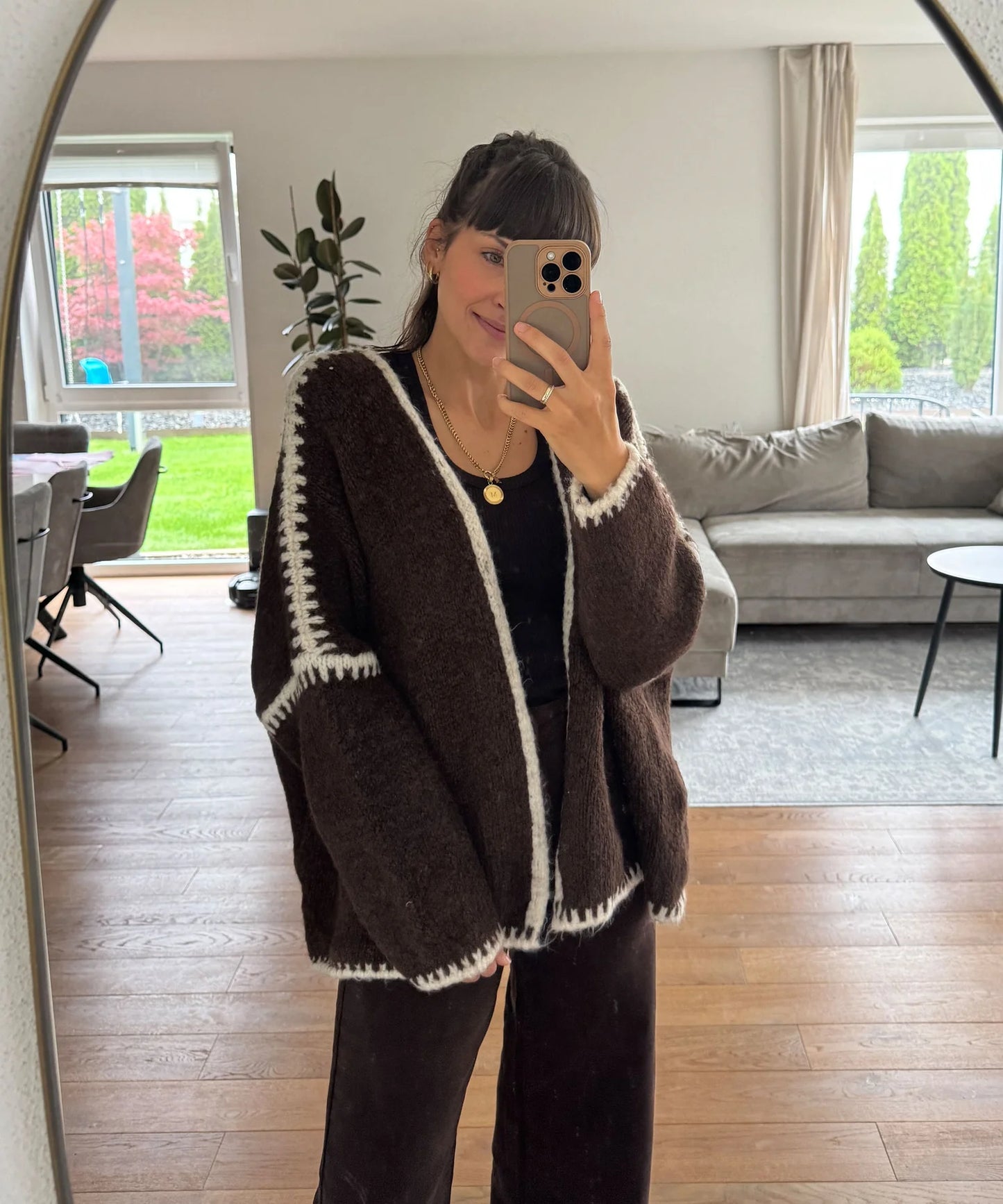 Cárdigan Helena Marrón Oscuro | Ezentia.Couture