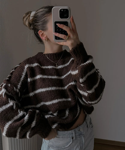 Suéter marrón claro Omnya | Ezentia.Couture